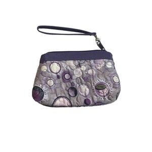 Donna Sharp Women's Purple Quilted Pouch Height 3.5''x Depth 1.25''